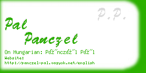 pal panczel business card